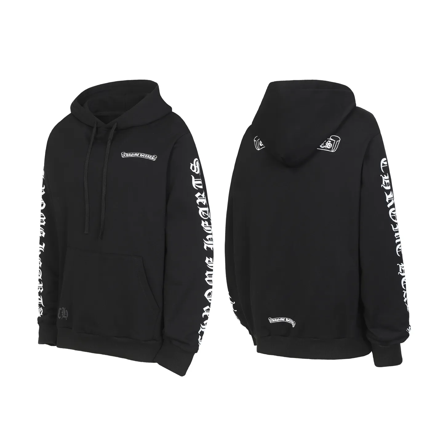 P250 #L3194 model, cross-border running quantity, please do not place an order if you pursue quality - Chrome Hearts/Chrome Hearts Sanskrit letters printed leather cross ✝️ hooded sweatshirt - high weight, high density and high quality, soft, delicate and skin-friendly wool, soft and silky to the touch, excellent warmth and skin-friendly properties - Custom-woven and custom-dyed, no color difference, no matter the fabric or workmanship details, beat the ordinary version on the market -Colour: black red -Size: S M LXL